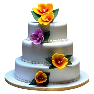 Edible Flower Wedding Cake Png Mix7 PNG Image