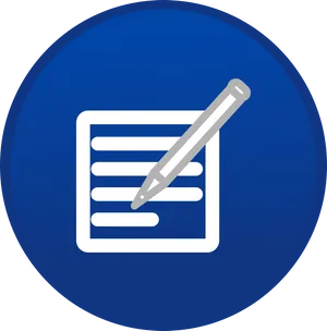 Editing Icon Blue Background PNG Image