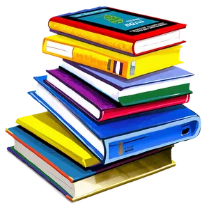 Educational Books Pile Png Trw61 PNG Image