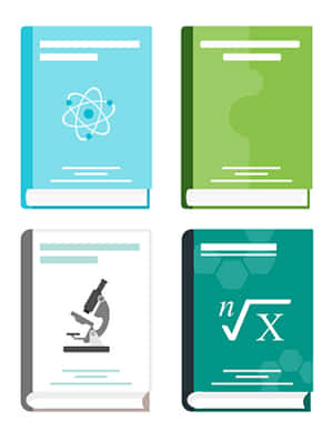 Educational Books Vector Illustration PNG image with transparent background