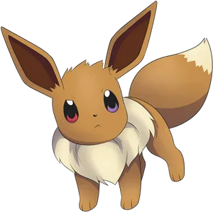 Eevee Pokemon Illustration PNG Image