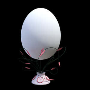 Egg Vase Abstract Art PNG image with transparent background