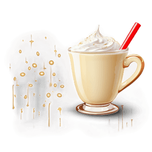 Eggnog with Whipped Cream Top PNG 06132024 PNG with transparent background