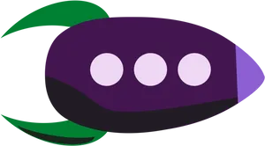 Eggplant Emoji Graphic PNG Image