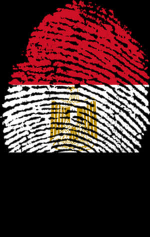 Egyptian Flag Fingerprint Art PNG