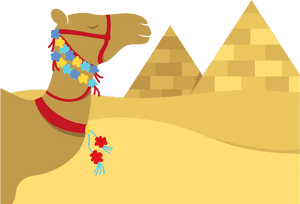 Egyptian Pyramids Camel Illustration - Pyramid Camel Png, Transparent Png PNG image with transparent background