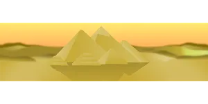 Egyptian Pyramids Silhouette Sunset PNG Image