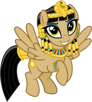 Egyptian Themed Pony Illustration PNG Image