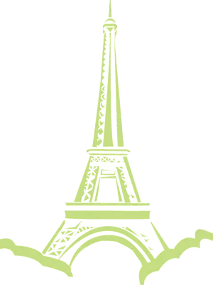 Eiffel Tower Graphic Art PNG Image