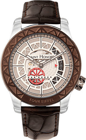 Eiffel Tower Inspired Watch PNG image with transparent background