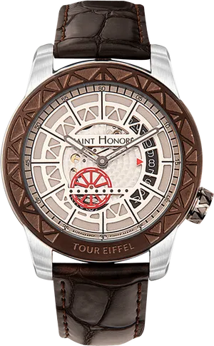 Eiffel Tower Inspired Watch PNG Image