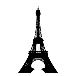 Eiffel Tower Silhouette PNG ymk PNG image with transparent background