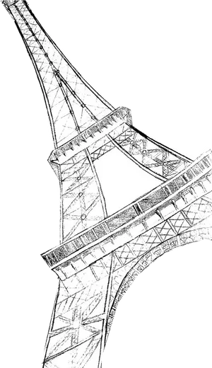 Eiffel Tower Sketch Art.jpg PNG Image