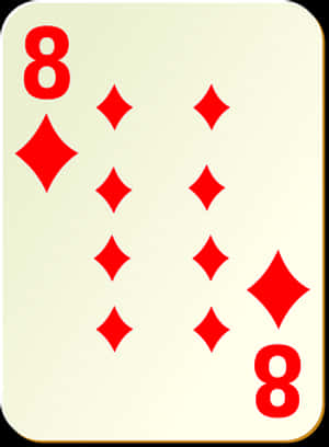 Eightof Diamonds Playing Card PNG image with transparent background