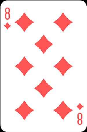 Eightof Diamonds Playing Card PNG image with transparent background