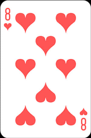 Eightof Hearts Playing Card PNG image with transparent background