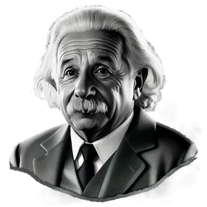 Einstein Black And White Png Pnp PNG Image