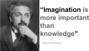 Einstein Imagination Quote PNG Image