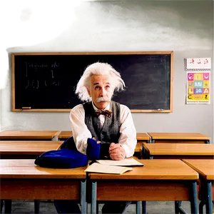 Einstein In Classroom Png 06242024 PNG Image