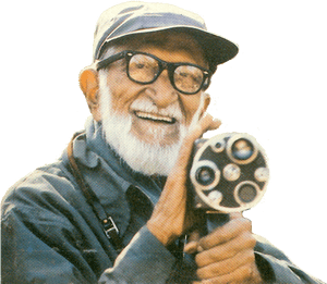 Elderly Gentlemanwith Cameraand Cap PNG image with transparent background