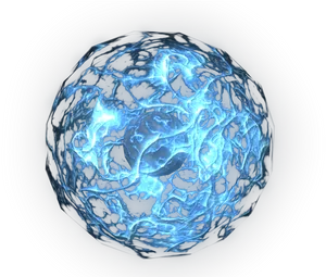 Electric Blue Energy Orb PNG Image