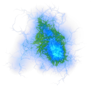 Electric Blue Energy Plasma PNG Image