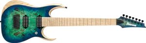 Electric Blue Guitar PNG Image