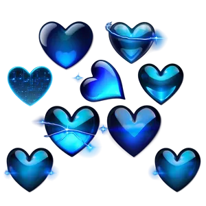 Electric Blue Heart Emoji Png Ubk PNG Image