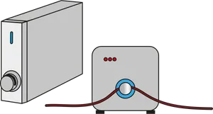 Electric Boilerand Thermostat Vector PNG Image