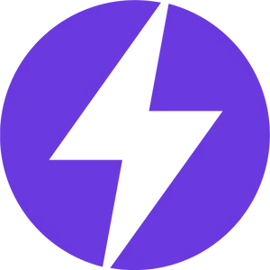 Electric Bolt Cryptocurrency Logo PNG Image