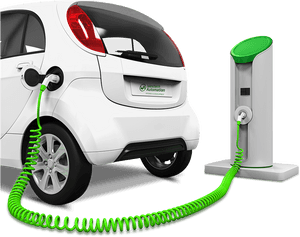 Electric Car Charging Station PNG with transparent background