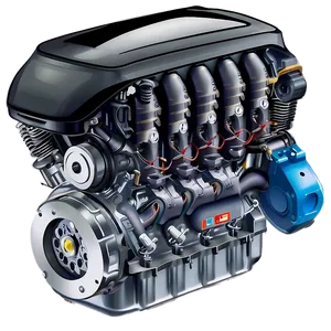 Electric Car Engine Illustration Png 06132024 PNG Image