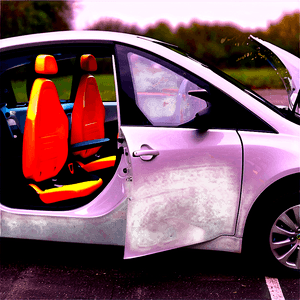 Electric Car with Open Doors PNG 06262024 PNG with transparent background
