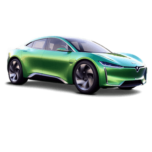 Electric Coupe Car Artwork PNG xhk13 PNG