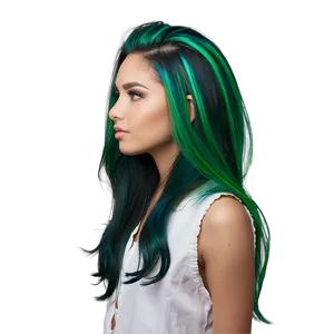 Electric Green Hair Streaks Png Nfu PNG Image