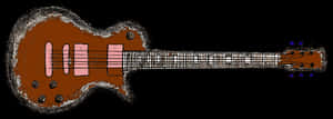Electric Guitar Artistic Rendering PNG image with transparent background