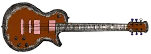 Electric Guitar Artistic Rendering PNG Image