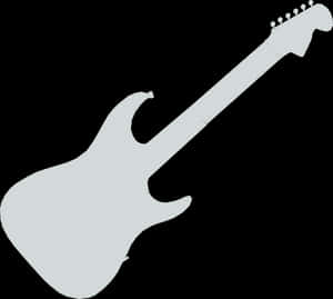 Electric Guitar Silhouette Black Background PNG image with transparent background