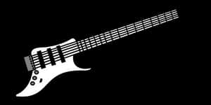Electric Guitar Silhouette Graphic PNG image with transparent background