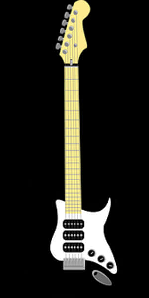 Electric Guitar Vector Illustration PNG image with transparent background