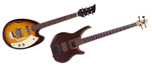 Electric Guitarand Bass Duo PNG Image