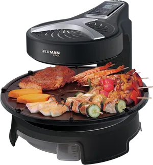 Electric Indoor Grillwith Food PNG Image