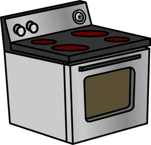 Electric Kitchen Stove Illustration PNG Image