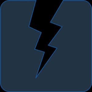 Electric Lightning Bolt Symbol PNG image with transparent background