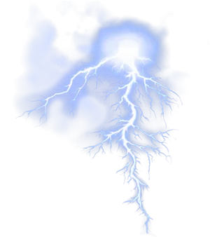 Electric_ Lightning_ Strike_ Blue_ Background PNG Image