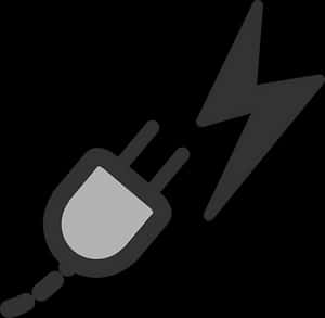 Electric Plugand Lightning Bolt Icon PNG image with transparent background