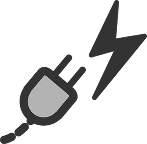 Electric Plugand Lightning Bolt Icon PNG Image