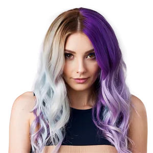 Electric Purple Hair Highlights Png 06272024 PNG Image