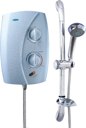 Electric Shower Unitand Handheld Showerhead PNG Image