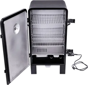 Electric Smoker Open Door PNG Image